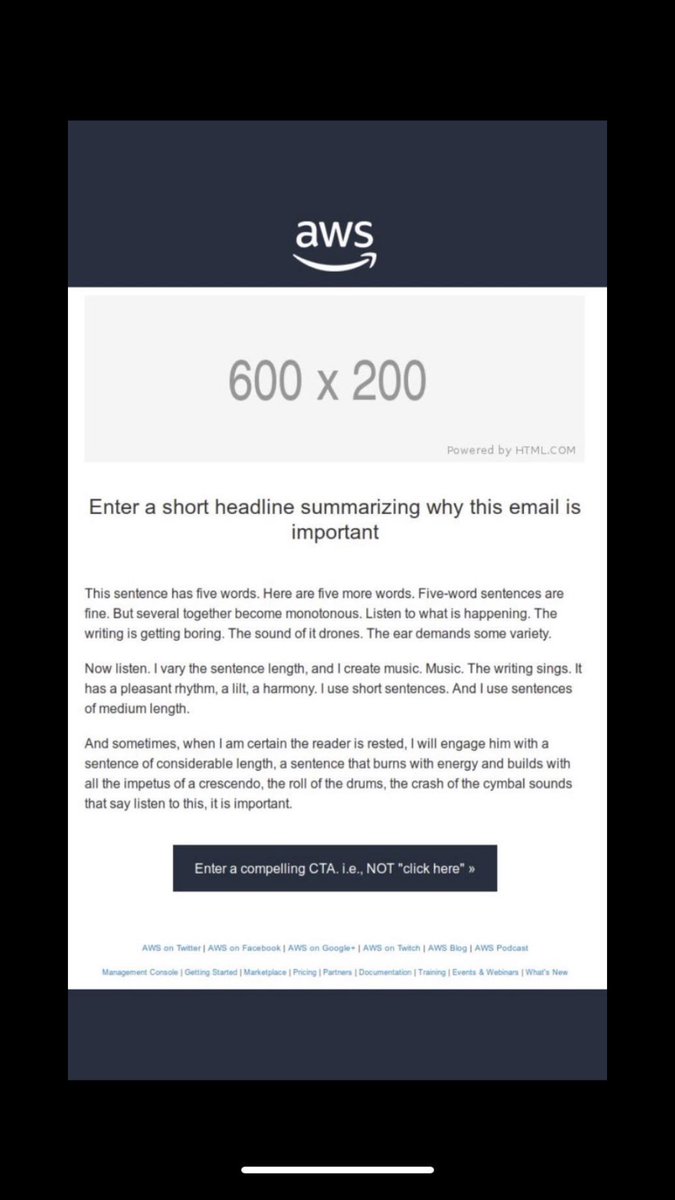 AprSandi's tweet photo. Amazon accidentally sent out their email newsletter template. It’s a PR faux pas but if you read it there’s some pretty good writing tips #k12prchat @MV_Pat https://t.co/MZMGZErrJ3