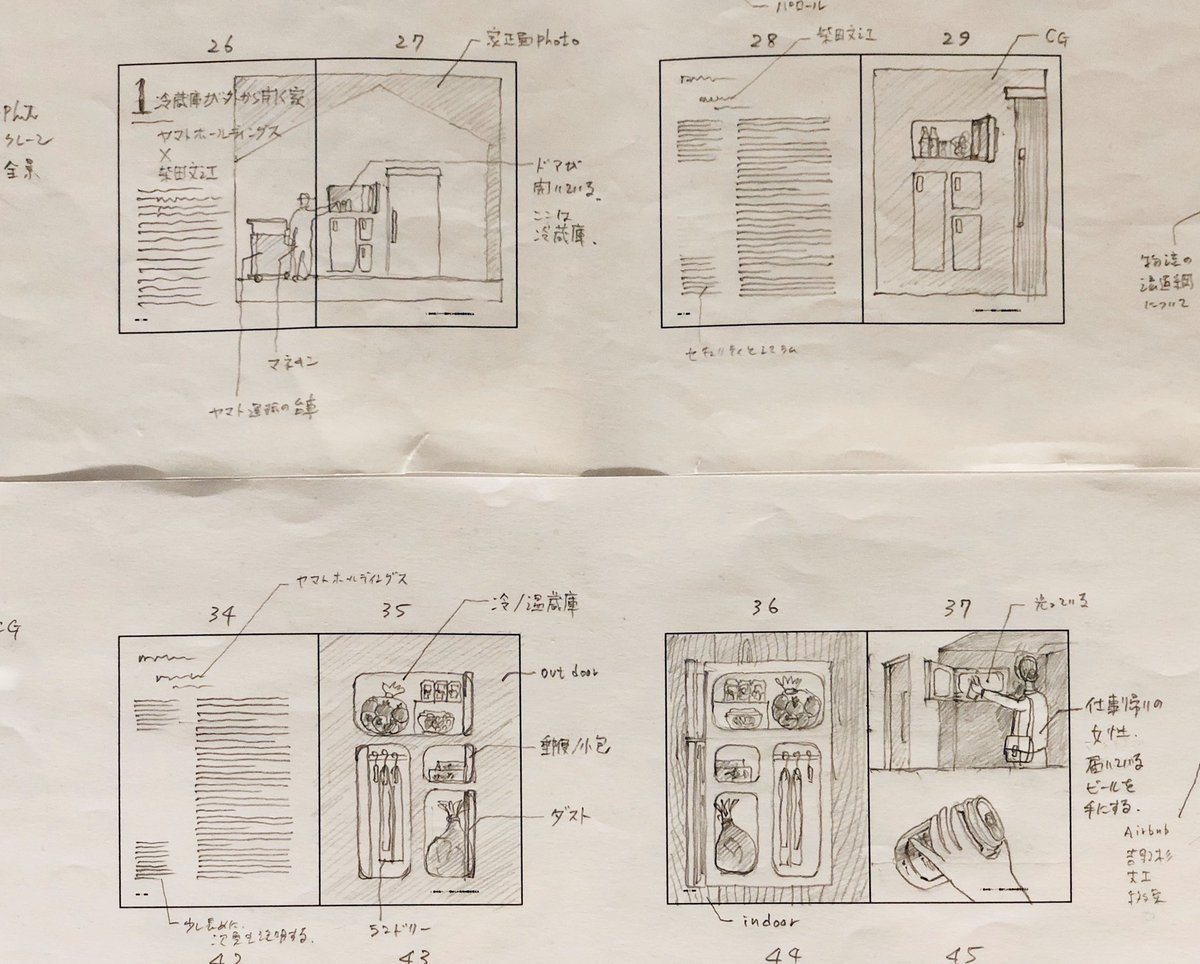 ちょっとマニアックだけど,
原研哉さんの手書きスケッチ,
冷蔵庫の形状にしっかり柴田文江さんっぽい角丸の四角が表現されてる.
ここまで描き込んでるとは恐ろしい.
#マル秘展 https://t.co/gT9j8CiE5I 