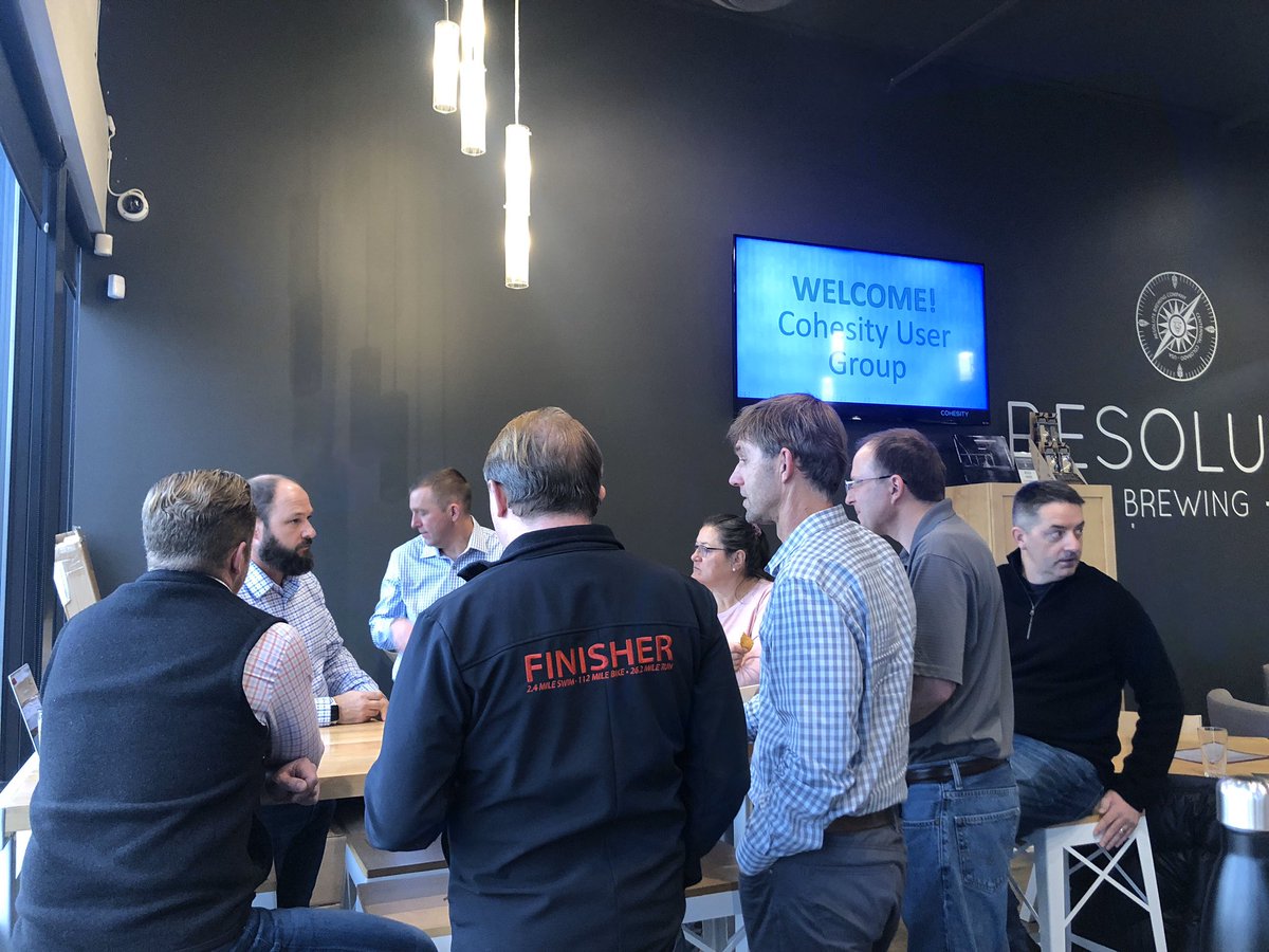 alyseokumura's tweet photo. We love hearing from @Cohesity customers! 💚 Great local event in #Denver bringing our customers together and even better with 🍻 #cohesityevents @CohesityCorps #customerusergroup https://t.co/l2K2KUyuH8