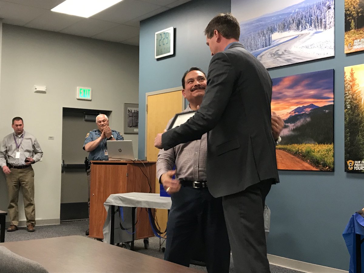 CSP_News's tweet photo. Every seat was filled and dozens more were standing to bid a happy and well earned retirement to Maj. Dave Santos after serving Colorado for 27 years. You will be missed, sir! Thank you for your incredible example. https://t.co/wToOt1Io0v