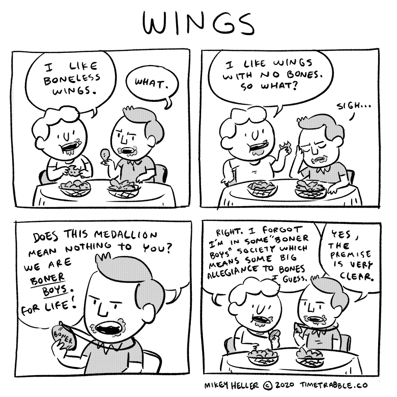 i drew a comic about wings 