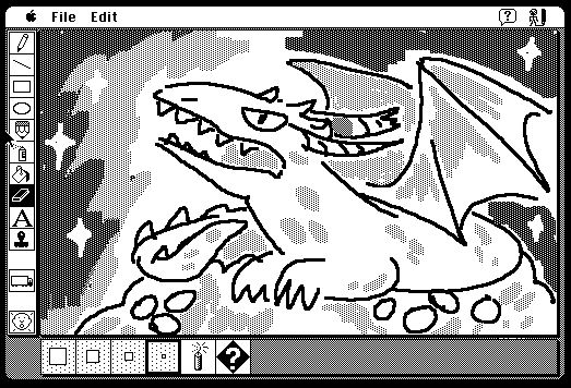 some days are draw a dragon in kid pix days