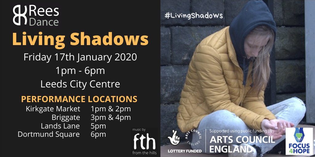 gavinr77's tweet photo. #ReesDance will perform #LivingShadows at various locations across #LeedsCityCentre
Choreography by #GavinRees
@ace_national / @ace_thenorth funded
@triplecmanchest @DANC_MANC @weareunltd @joverrent @disabilityarts @Leeds_DPO @DisArtsInt @DisabilityToday @LeedsDisSport https://t.co/E3XZRwVfUU