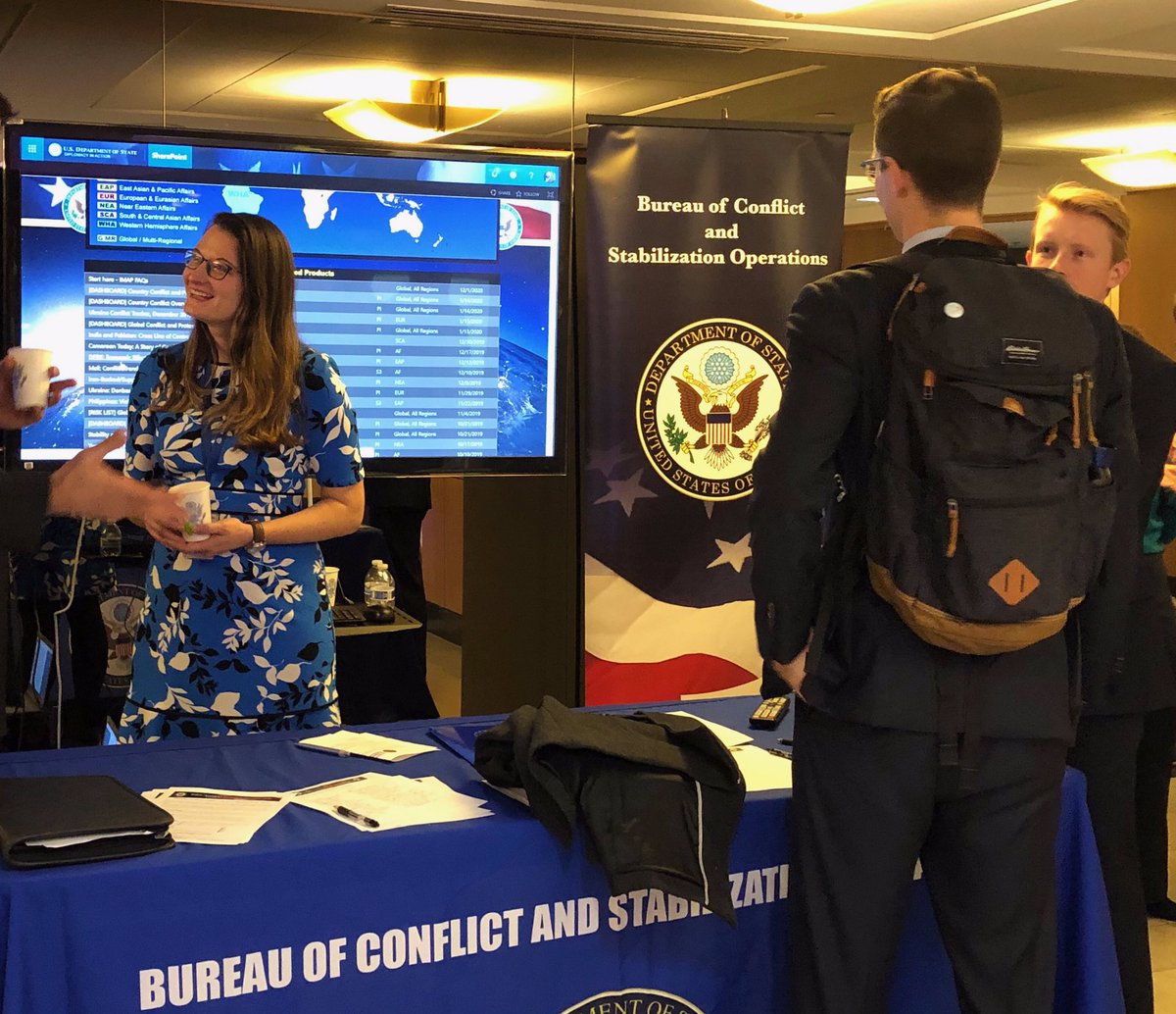 StateCSO's tweet photo. Packed house at the launch of the Center for Analytics at @StateDept today. CSO is pleased to be part of the initiative using data analytics to support foreign policy decision-making. #DataforDiplomacy https://t.co/ob97XAMW7B