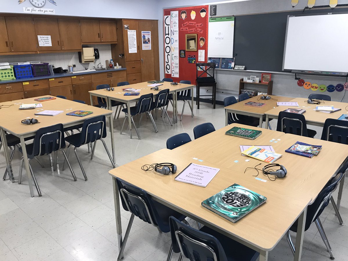 MsSchillaciELA's tweet photo. Still trying to finds ways to make study hall more tolerable. Today, in addition to our posted rules and expectations, we tried a welcome sign with a “do now” and had reading materials preselected & out on the tables for kids. #ItHelped @ELAZaffino @mrlumb https://t.co/29cUSaF1iV