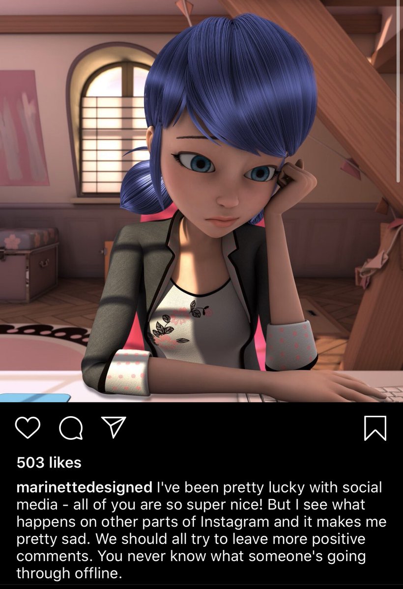 ladyofacat's tweet image. Marinette said don’t be a piece of shit ✌🏼