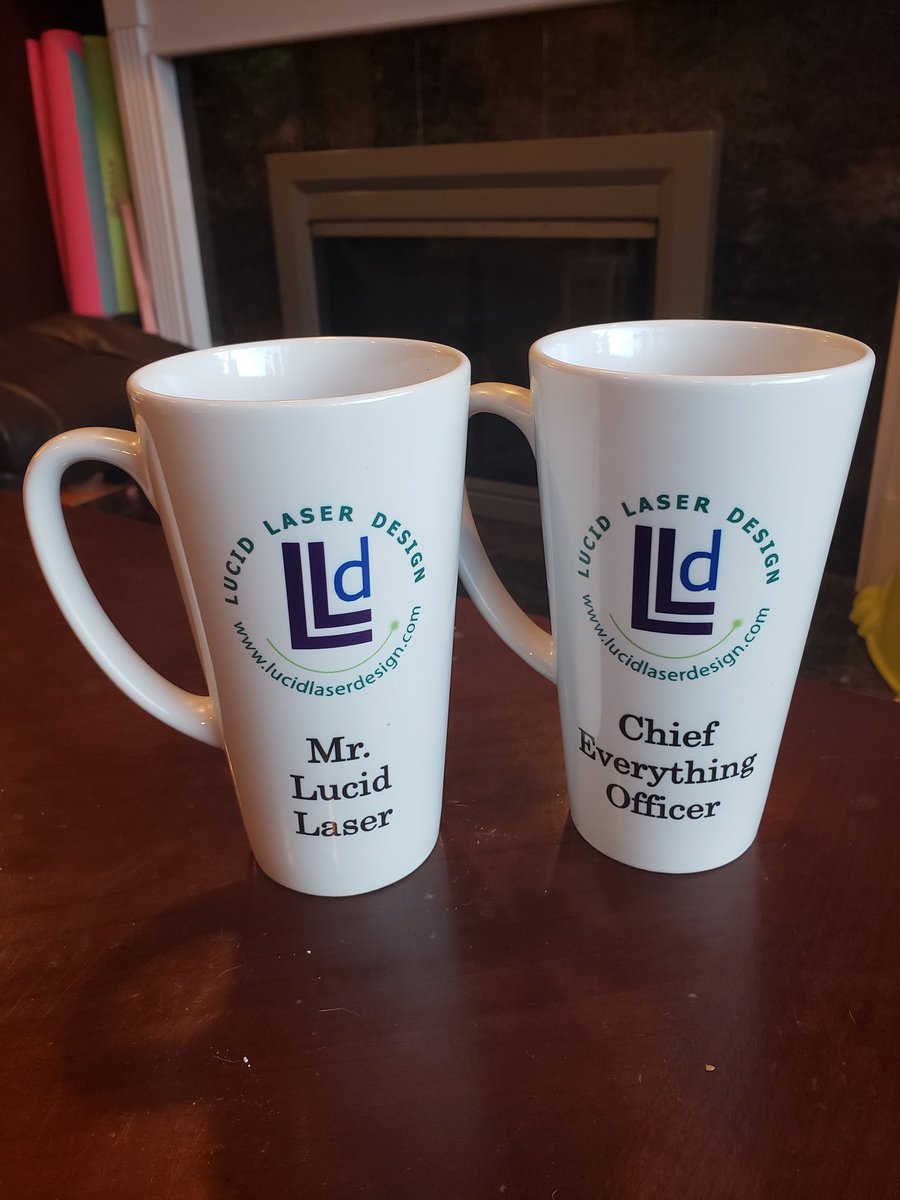 LucidLaser's tweet photo. His and hers @MrLucidLaser @MrsLucidLaser #ChiefEverythingOfficer #lucidlaserdesign https://t.co/8JSx277lXq
