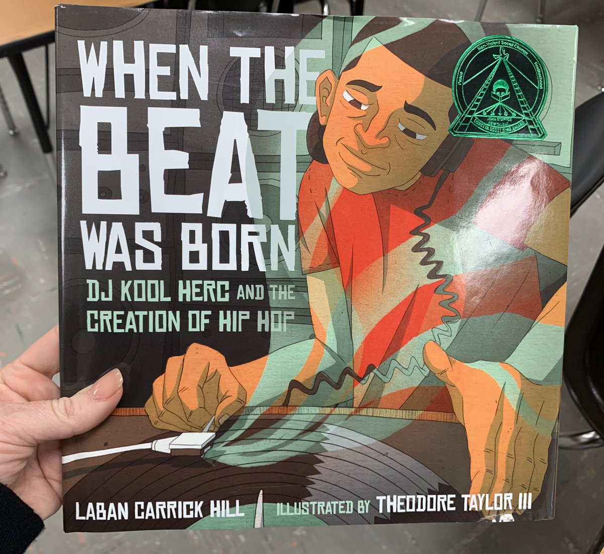 BSMS720's tweet image. Shared this story about @DjKoolHerc and hip hop w/ my writing Ss this week. I had an awesome co-teacher for one class! #bayshore #hiphop @gless54 @BayShoreSchools @BayShoreMSLrnrs #bsmsreads