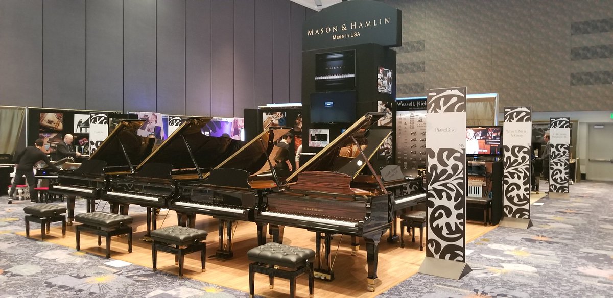 MasonHamlin's tweet photo. See us at @NAMMShow 3rd floor Lounge 88 booth 516 #madeinusa @WNGparts @pianodisc #masonhamlin #piano https://t.co/yVxglUeq7c