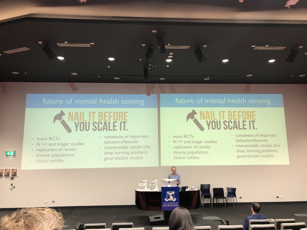 NickorasT's tweet image. Fascinating presentation by Prof Andrew T Campbell about how passive sensing technology can provide insight into mental health #sensingdata #prediction #intervention #deeplearning #wearables #SAA2020aus @DartmouthCTBH