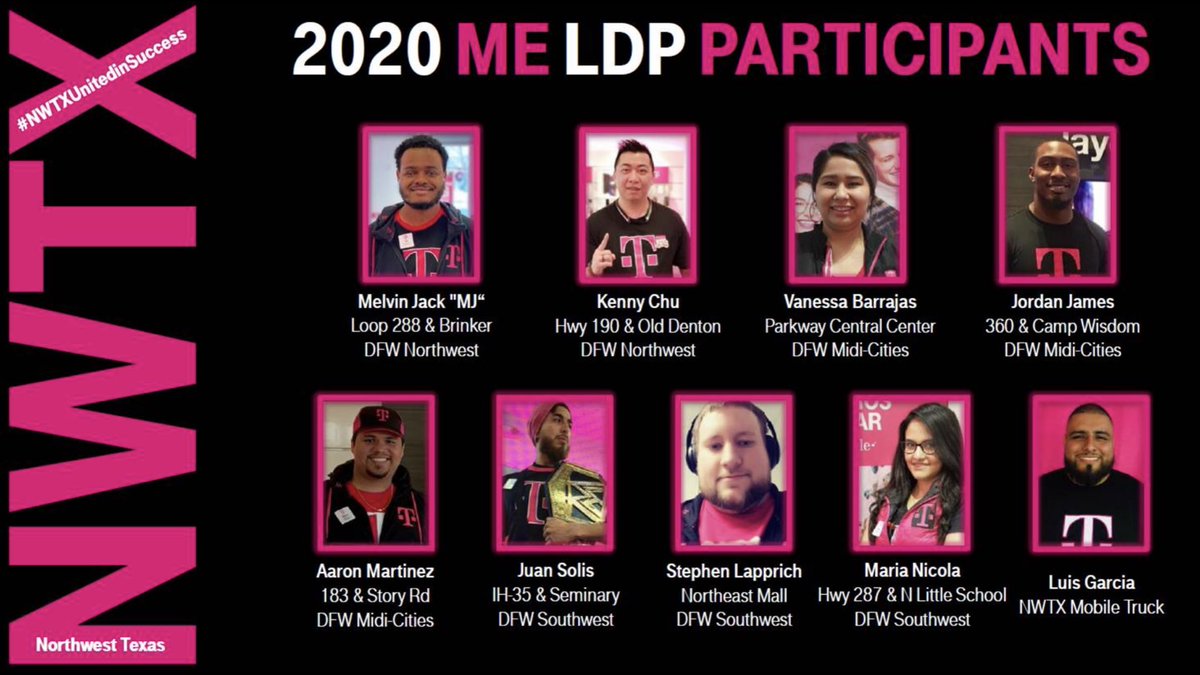 I want to send a huge shout out to MJ for being selected for the 2020 ME LDP Program! Can’t wait to see his growth and development! Huge potential! #TexasDNA #LDP2020 #NWTXUnitedInSuccess 🔥🔥