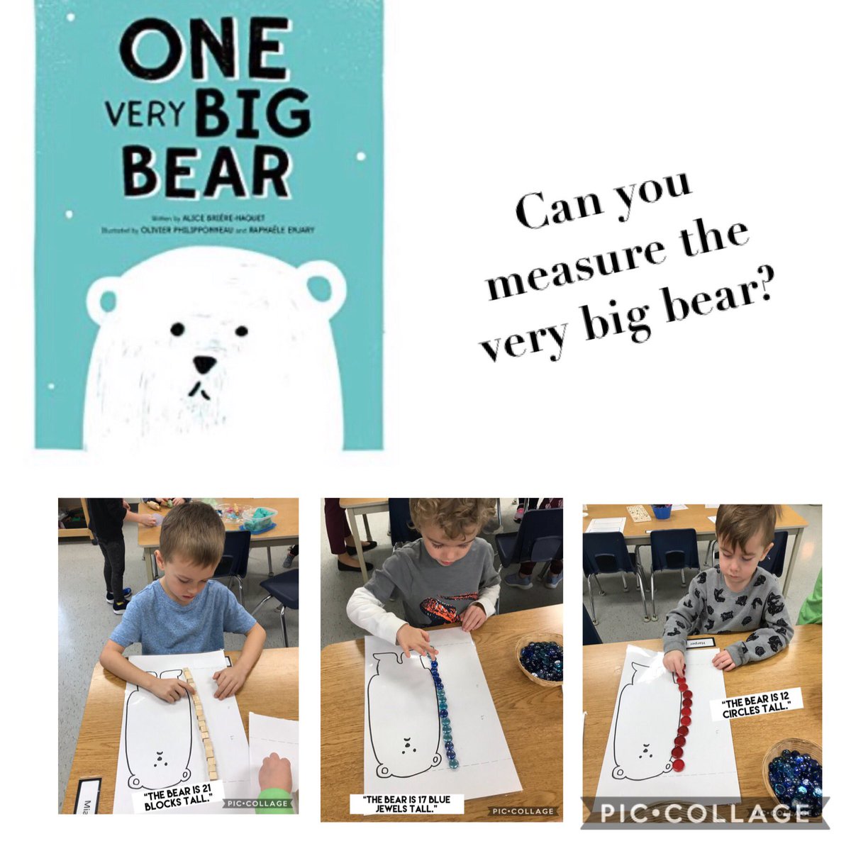 KindredKulture's tweet photo. It is important to understand that, just as with a ruler or tape measure, nonstandard units are tools for gathering data about length, height, or width 📏🖇 @StFrancisLondon @LDCSB #nonstandardmeasurement #oneverybigbear #demonstratingmathbehaviours https://t.co/WgC5rEbzfY