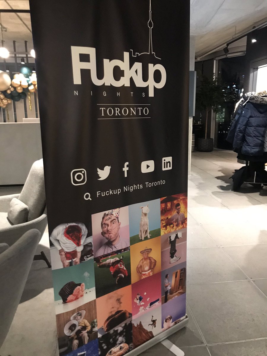 creative_janice's tweet photo. Enjoying first edition of #fuckupnightsTO for 2020 ... learning about the resilience, #learning and #growth from #failure. Everyone fails at something... few have the courage to talk about it.  #innovation #bridgepointeffect https://t.co/xonocDb7cK