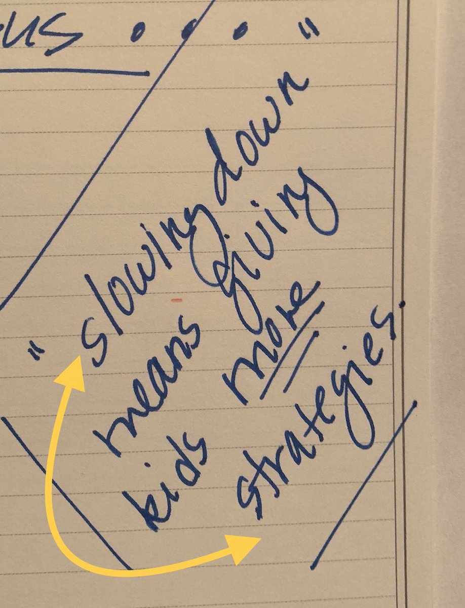 CasiHodge's tweet photo. Reviewing my notes from today and my time with @teachkate. This really has me thinking … #slowdowntogofast https://t.co/WO24e3PYNQ
