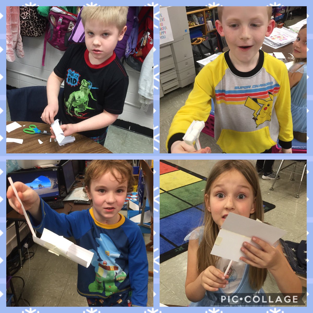 NSteeleTeaching's tweet photo. Stay turned to see how well these shovels hold up and see whose shovel will hold the most snow. #WinterSTEM #ThematicTeaching #measurement #WeAreUnionSTEM #straws #indexcards https://t.co/fiergsR1ur