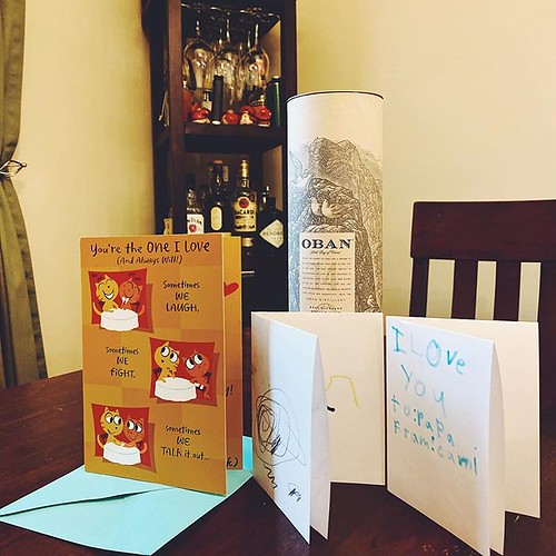 brownmansal's tweet photo. This is 45 – birthday cards from the kids and Teh Wife and a new bottle of Oban. What a way to start the day. https://t.co/xenVnVIkii https://t.co/IpKvhYUSpq