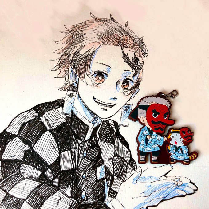 まーやんさんがTwitterに投稿した竈門炭治郎(鬼滅の刃)のイラスト。