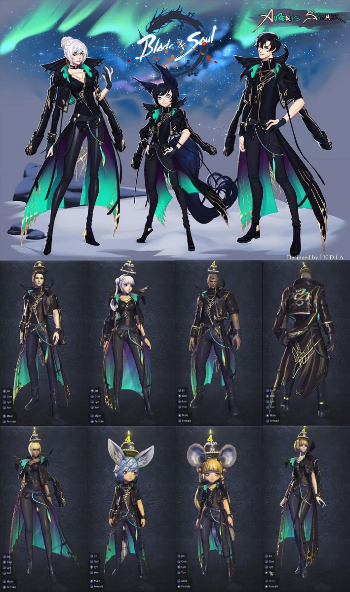 Chan筱 블소 剑灵 ブレソ Bladeandsoul Bns Na Eu 4th Anniversary Costume Aurealis Shimmer By Nise Loftsteinn