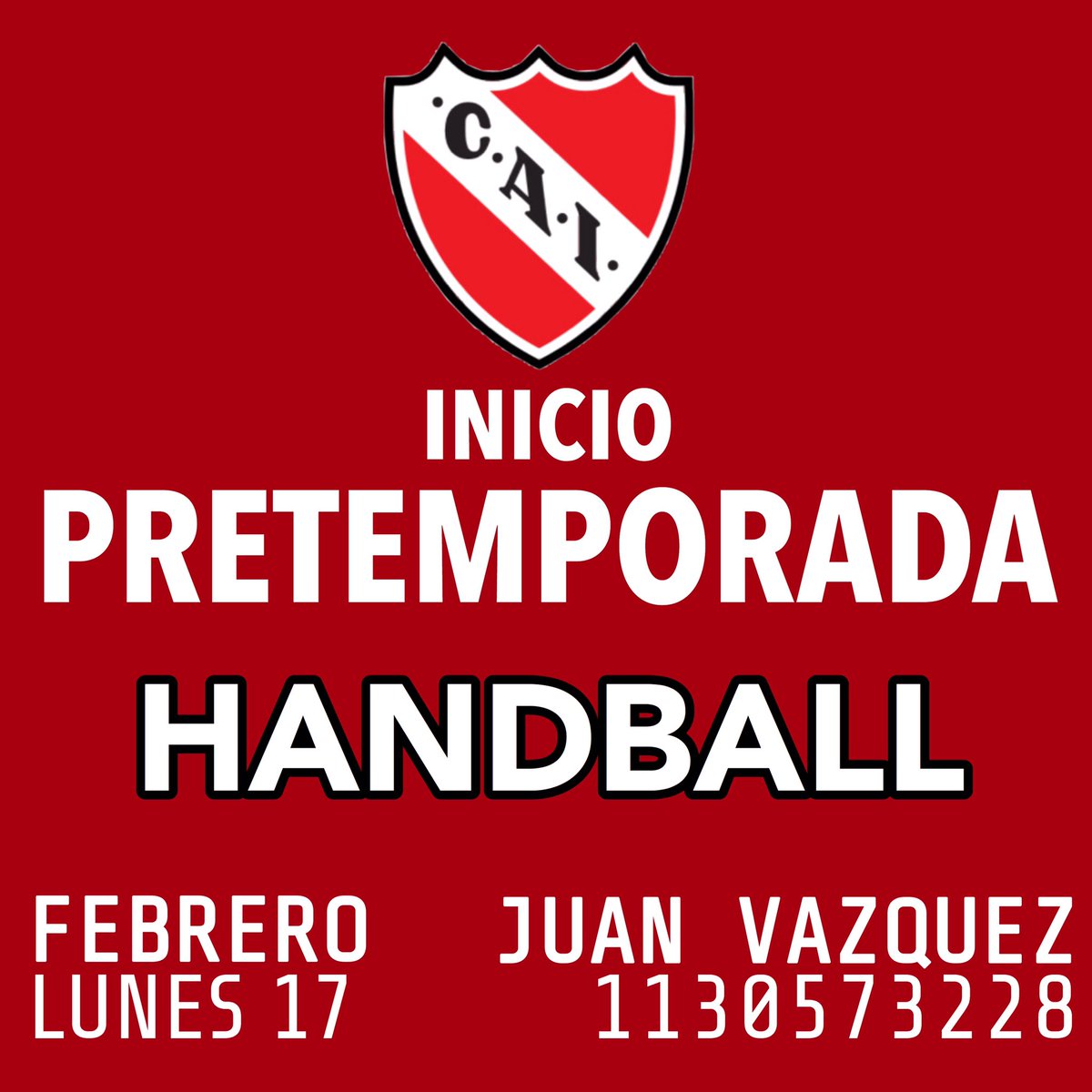 caihandball's tweet photo. Vení al equipo del diablo, súmate a #HandballCAI!!!

#handballmasculino #handballfemenino #TodoRojo https://t.co/XWQgbvIUya