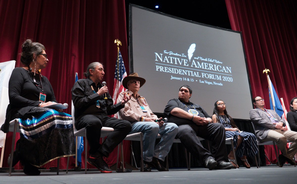 wirelesshogan's tweet image. It was an honor to participate in the Four Directions and Nevada Tribal Nations Native American Presidential Forum 2020 (#NativeForum). I also thank the Southern Paiute Nations for welcoming the forum to their traditional lands. Ahéhee' my relatives.
#NativeVote2020 #AllThePeople