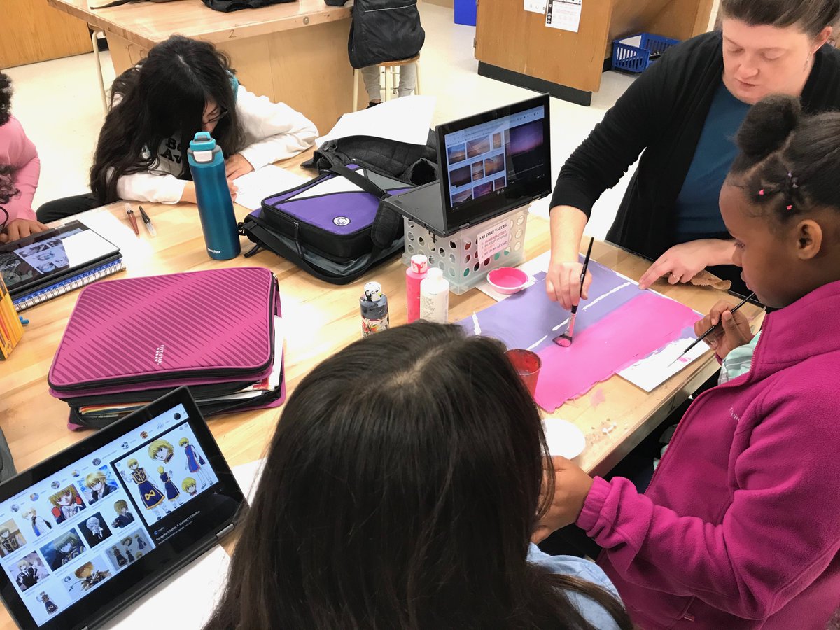MoCoRec's tweet photo. The Art Club at our MLK Middle School #RecXtra program offers students an open environment where they can experiment and explore different mediums to let their creativity shine. Check out some of the projects they've been working on. #MoCoYouth https://t.co/JIgsJarKRQ
