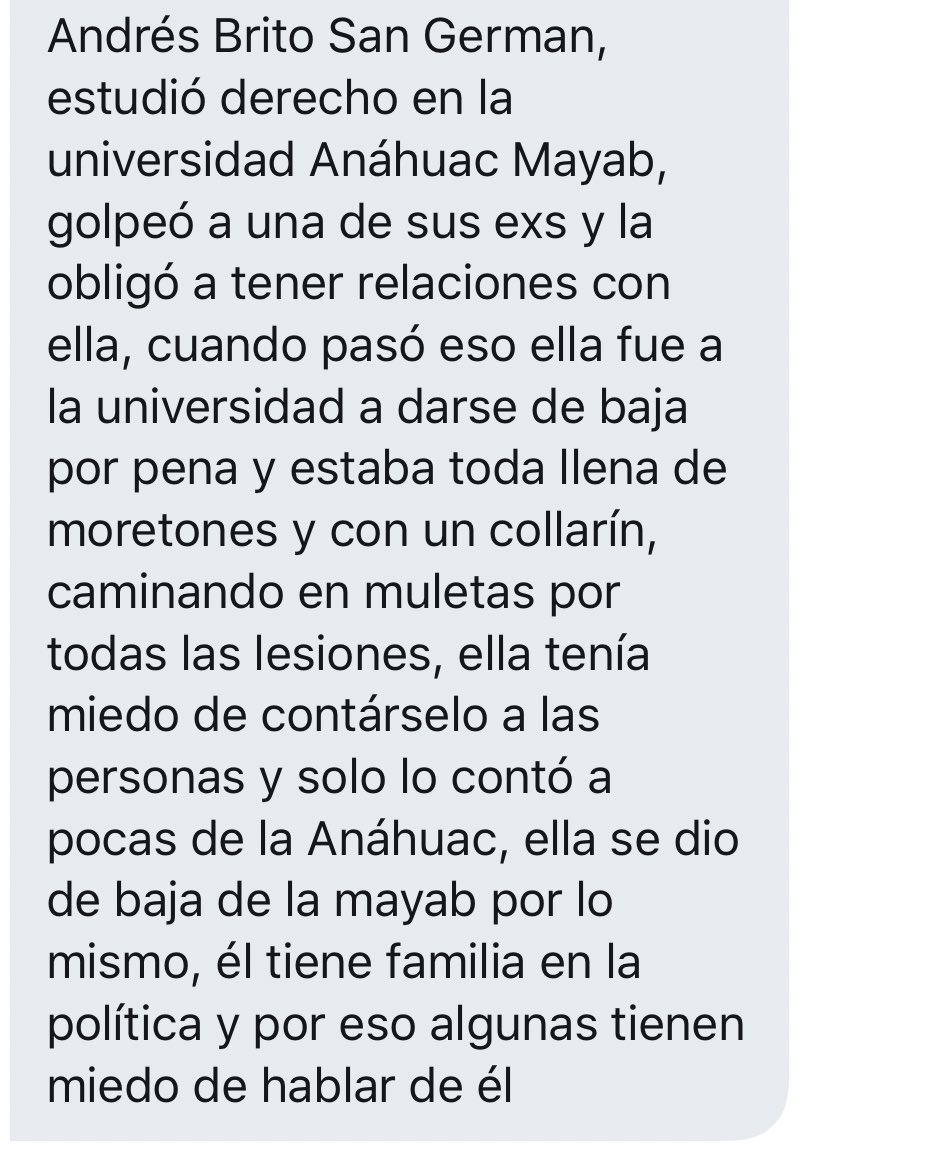 MetooMayab's tweet photo. ANDRÉS BRITO SAN GERMÁN ⚠️⚠️⚠️⚠️ Golpeador y maltratador de mujeres. https://t.co/DWAM43OpRr