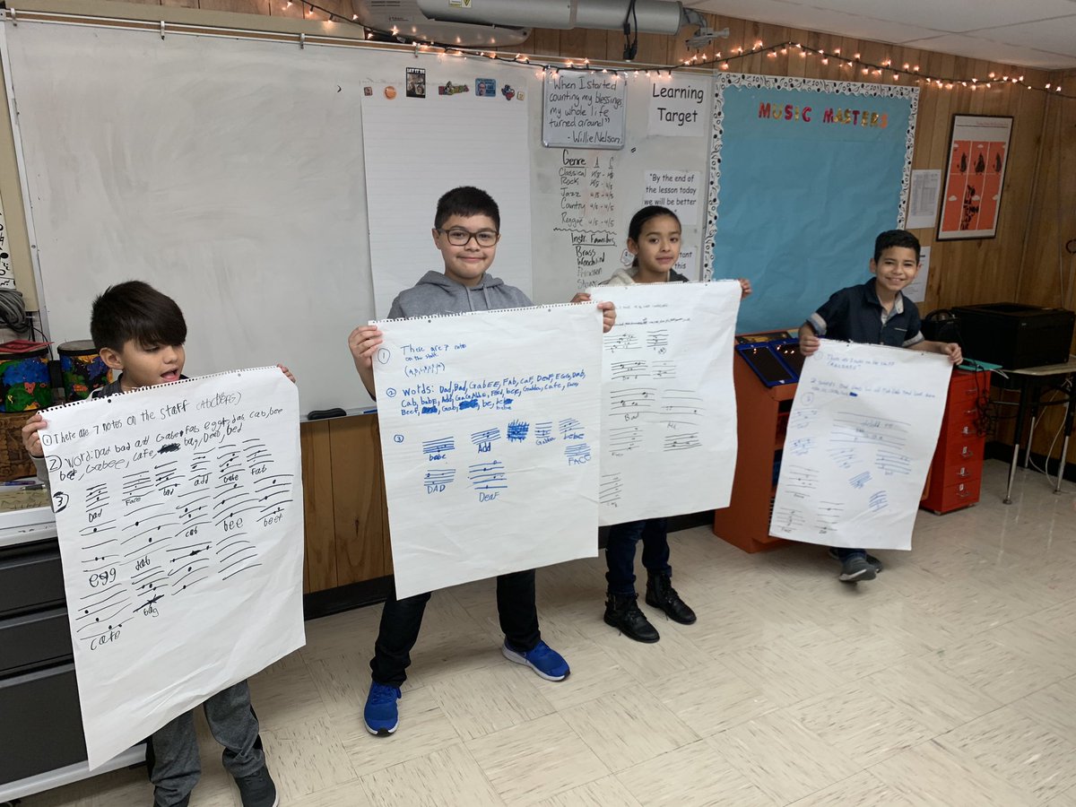 MrGallowayROCKS's tweet photo. Doing βbuzz groupsβ in 4th grade with note naming, spelling, then notating @StElmoMustangs @MrMacAISD #goodtimes https://t.co/Y2TQ41XWnc
