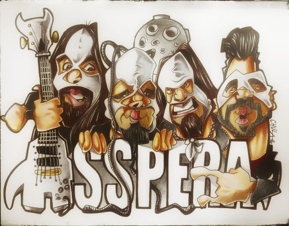 DWebzine's tweet photo. 👉👉ASSPERA👈👈
Caricatura de @ASSPERA_OFICIAL  !!
Increíble arte de Caricachula!
.
#Post #HeavyMetal #PostOfTheDay
#MetalBizzarro #Asspera #AssperaMetal #Pic https://t.co/b9ucDpxdcx