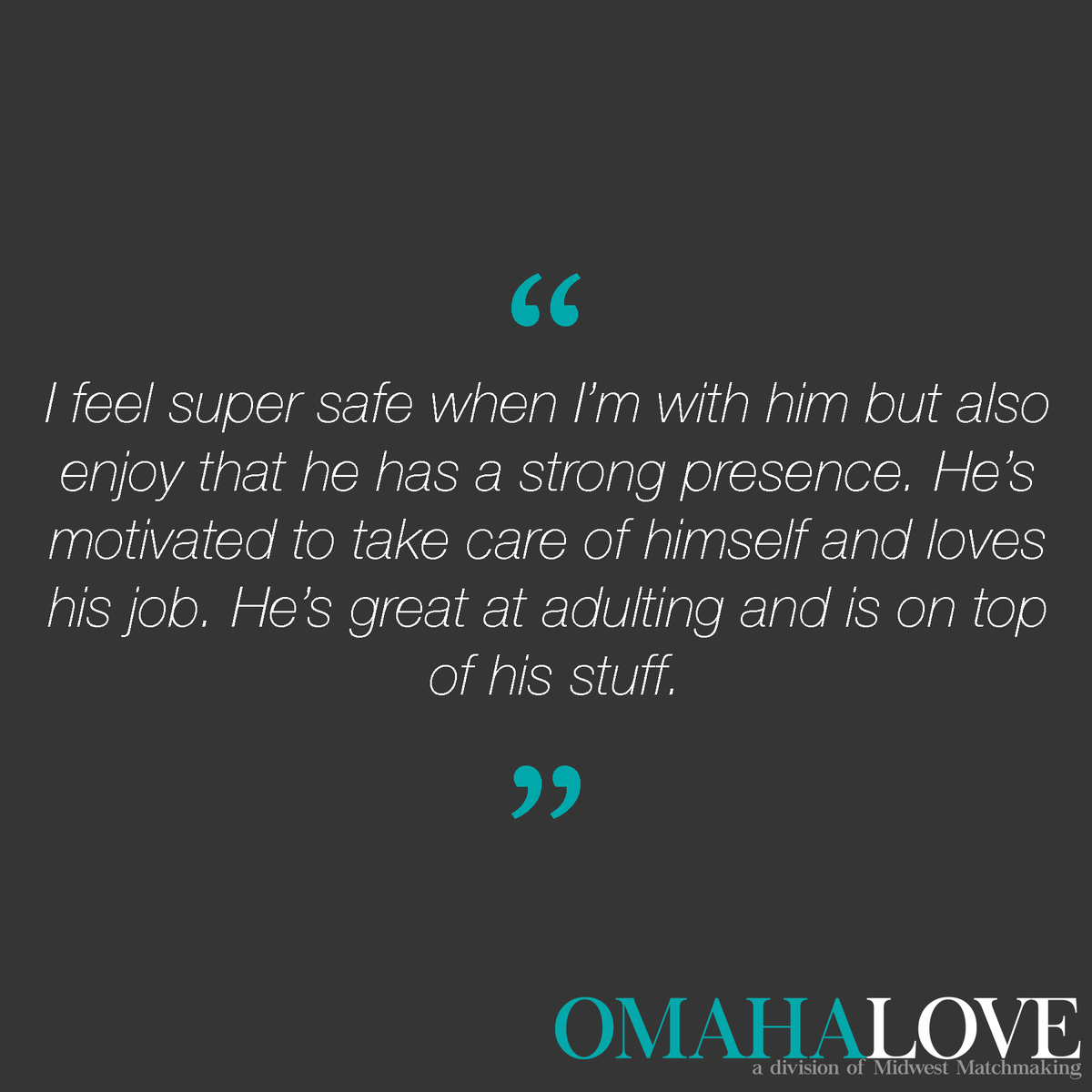 Great at adulting? We're sold! 😍 Online dating not leading to the caliber of #singles you're hoping to find? We work with serious, professional singles across the #Midwest, who have been screened and vetted by our team of #Matchmakers. Learn more at MidwestMatchmaking.com.