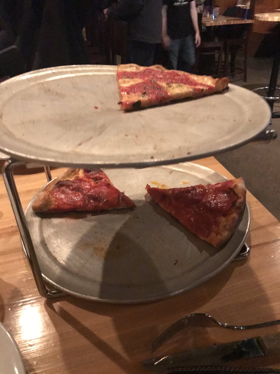 Hudboe's tweet photo. Alright Frankie. Just went an hour north for the best cheese pizza in the city. We gave it a 9.1  One bite everybody knows the rules @stoolpresidente https://t.co/8aqZvUDCq8