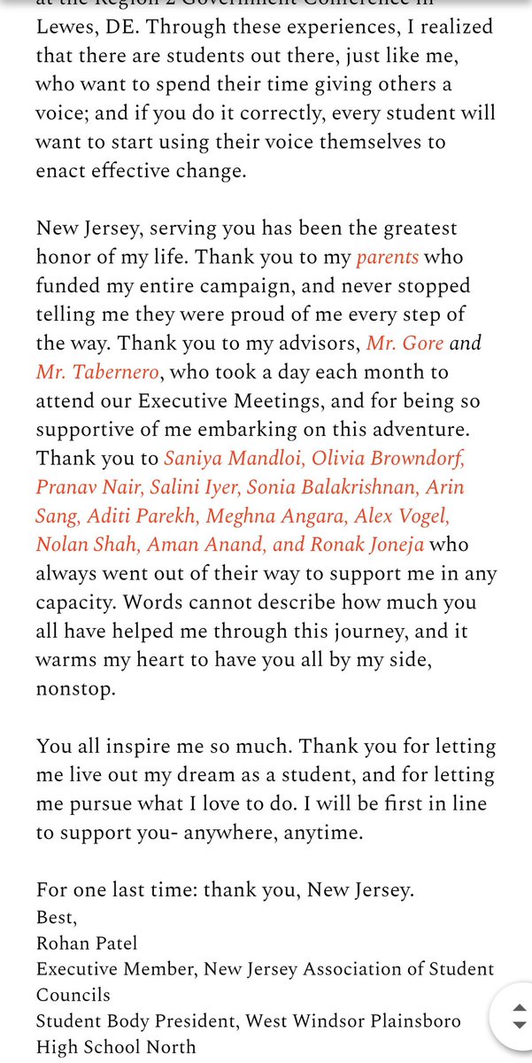 President Rohan Patel’s farewell to state office is attached below. It has been a year since Rohan ran for the NJ State Student Council, and it has been a great term he has served. 🙏🏻 #Leader <a href="/WWP_Schools/">WW-P School District</a> <a href="/JonDauber/">Jon Dauber</a> <a href="/cincottajessica/">Jessica Cincotta</a> @MrsMegOBrien <a href="/JessicaVerrault/">Jessica Verrault</a> <a href="/SraZ_Spanish/">Tracy Zarodnansky</a>