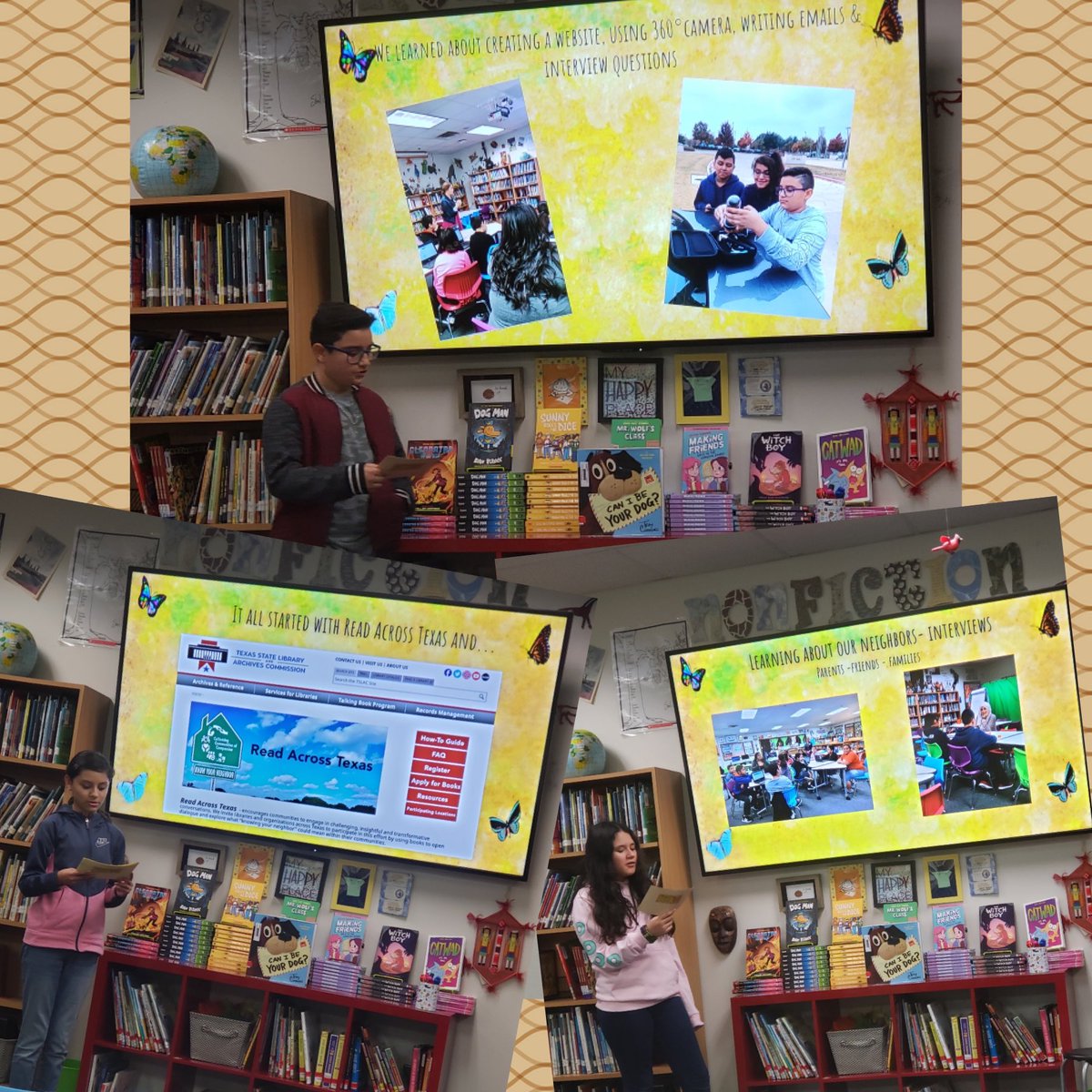 romenendez14's tweet photo. Our 5th gr Ss from @MsHernandez6 class who are the Web Developers of Mesquite is my Home Now presented their project’s purpose,journey &amp;request for a welcoming message to include in their website to @cityofmesquite Mayor @BruceArcher14.These young humans are #HOPE. #CannadayES 1/ https://t.co/PassFfTbA4