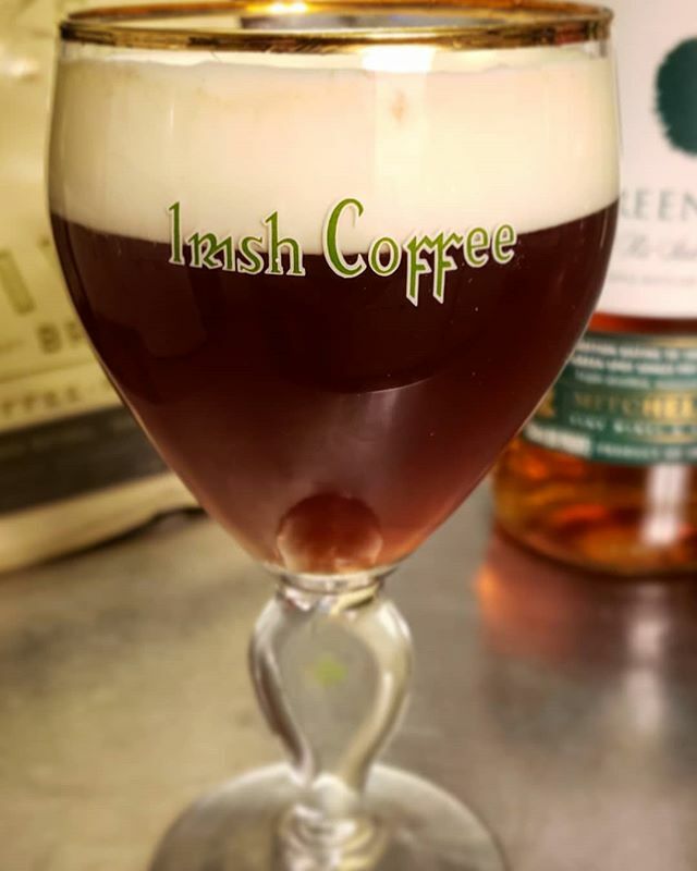 _mike_landers's tweet photo. Irish Coffee - Irish whiskey, brown sugar, brewed coffee, fresh whipped cream. This is a great drink. It's a real drink and many people dont realize. Many people call putting a shot of jameson in a cup of coffee an irish whiskey, but that is incorrect. It has a recipe and a … https://t.co/k1rIFEGjRB
