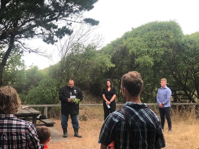 MilesConstruct's tweet image. A very brisk start to the morning for members of the Taylors Mistake Surf Lifesaving Club, Miles Construction Ltd &amp;amp; Ngai Tahu attending the blessing area undergoing construction, starting Monday 20th January 2020