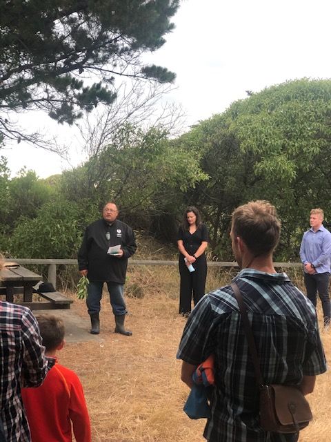 MilesConstruct's tweet image. A very brisk start to the morning for members of the Taylors Mistake Surf Lifesaving Club, Miles Construction Ltd &amp;amp; Ngai Tahu attending the blessing area undergoing construction, starting Monday 20th January 2020