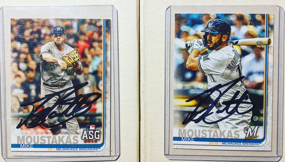 mlbcardcast's tweet image. The Moose is Loose! Got to meet @Mooose_8  at the @reds caravan, and he was nice enough to sign his 2 cards from the 2019 @topps Update series #US49 ASG and #US131

#topps #toppscards #toppsbaseball #toppsbaseballcards #baseball #baseballcard #reds #mikemoustakas