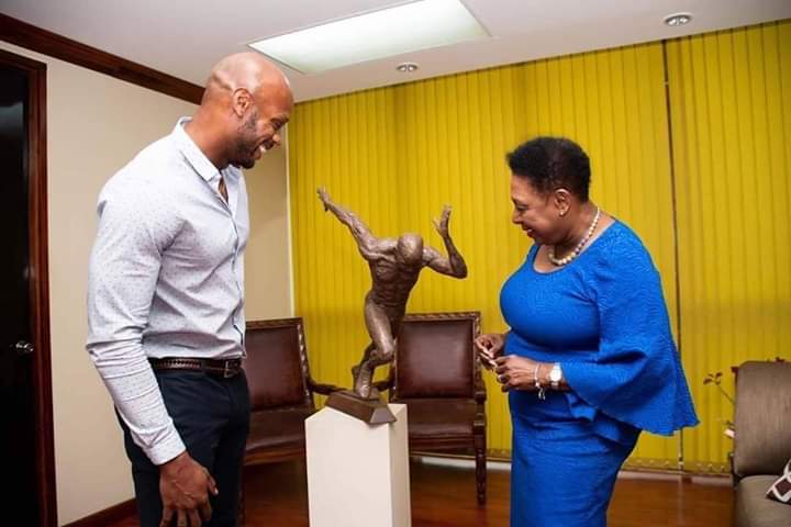 <a href="/officialasafa/">Asafa Powell</a> approves of his statue design #RON_JM19  #Asafapowell