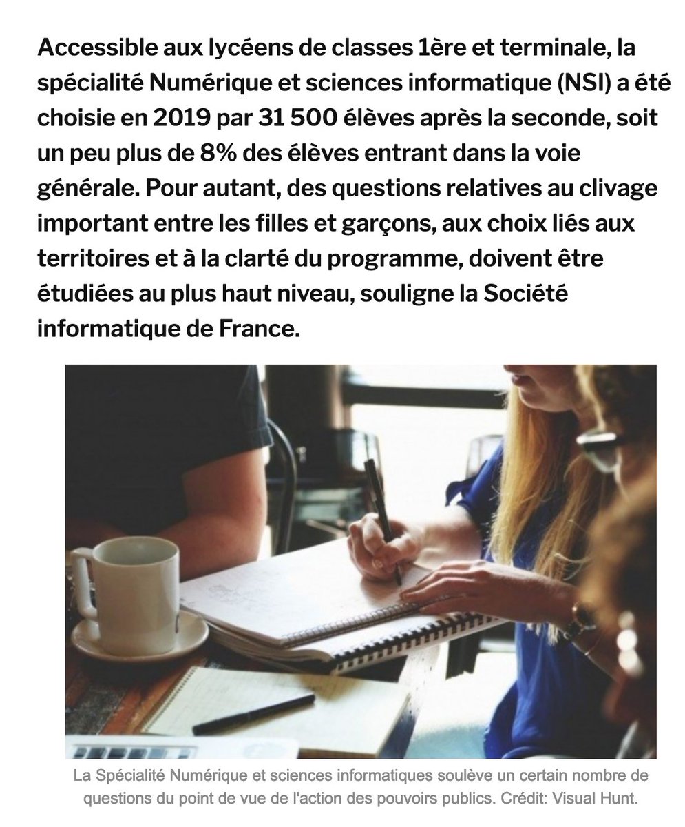 SocInfoFr's tweet photo. #NSI #CapesInfo #Bac2021
"Spécialité Numérique et sciences informatiques au lycée: Peut mieux faire"
📖à lire sur @MondeInformatiq
➡️https://t.co/oNvUrmp2SL https://t.co/EXynLcx3YH