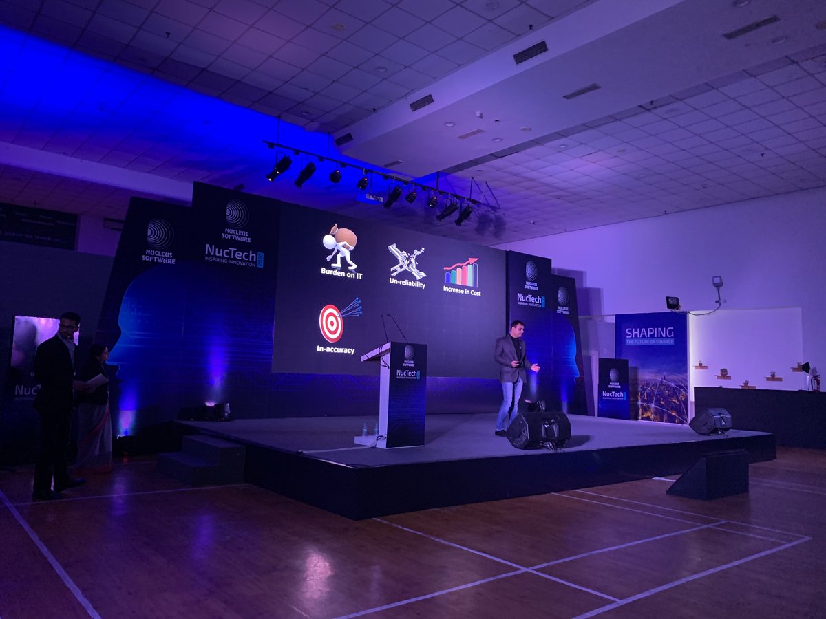 paragbhise's tweet image. #NucTech2020 ⁦@nucleussoftware⁩ Our next lightening talk speaker highlighting the benefits of RPA.
