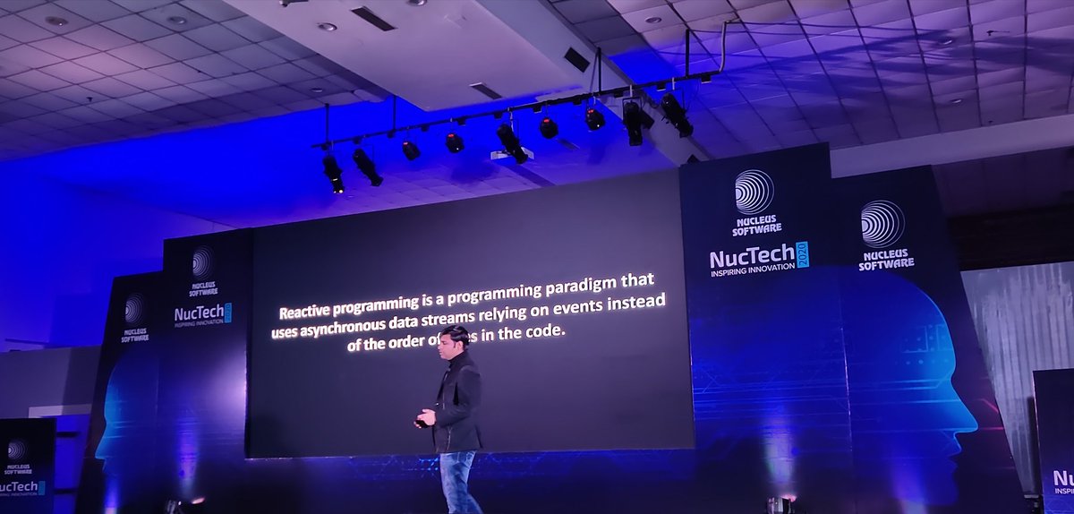 debyanisinha's tweet image. #NucTech2020 Lightening talk3 - Reactive Programing by Gajender Jatav -  Young Mind