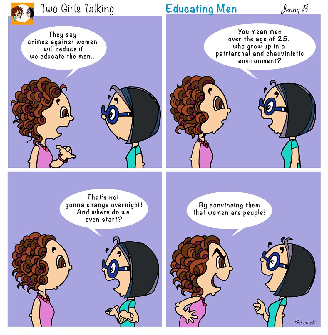 jennybhattart's tweet photo. #TwoGirlsTalkingComics: Educating Men
#crimesagainstwomen #educatingmen #comics #comicstrip #webcomic #webtoon #webcomics #comicsart #indiecomics #cartoony #instacomics #funnycomics #funnywebcomics #promoteindiecomics #indiancomics #webcomicseries https://t.co/IpbKoBeSIY