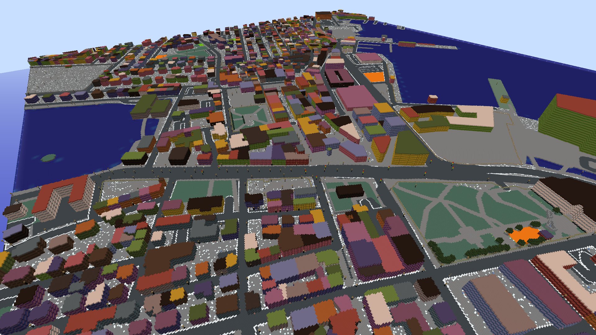 Minecraft maps of the real world from data - by GeoBoxers