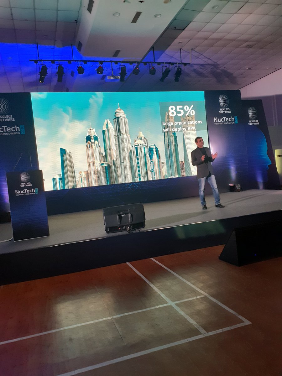 dhananjaykjha's tweet image. #NucTech2020 
@WalMohit showing how RPA is taking organisations on new path