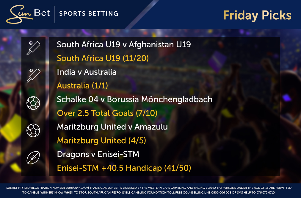 Sunbet Sports Betting On Twitter You Can Bet On Friday Cricket This Morning Or Soccer And Rugby Later On Taking You Into The Weekend Here Are The Most Popular Bets Today Pick