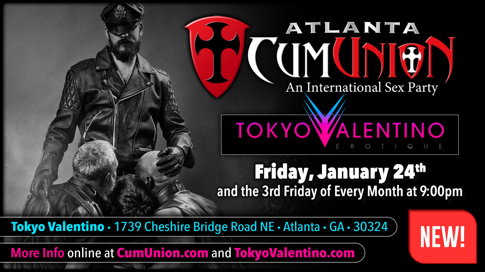 cumunion v twitter tonight friday jan 24th 9 00pm cumunion returns to atlanta with an all new party at tokyo valentino located at 1739 cheshire bridge rd more details at https t co pwarh5zn22