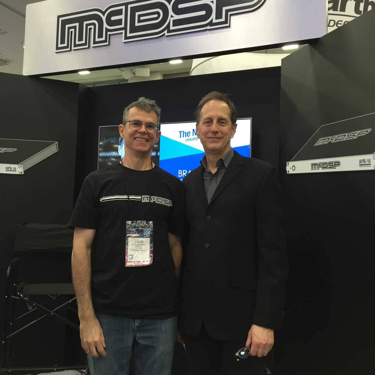 McDSP_PlugIns's tweet photo. 😎 Colin featuring great friends at the McDSP Booth #14905 (North Hall) on the first day of the NAMM 2020 Show (Jean-Marie Horvat, Brad Wood, Sunny Park from Music Metro, Dee, the crew from Igloo Music and more)🎵
#McDSP #NAMM2020 #MooXMixer #ColinsCorner #mixing #analog #plugin https://t.co/ybBPuH9i3y