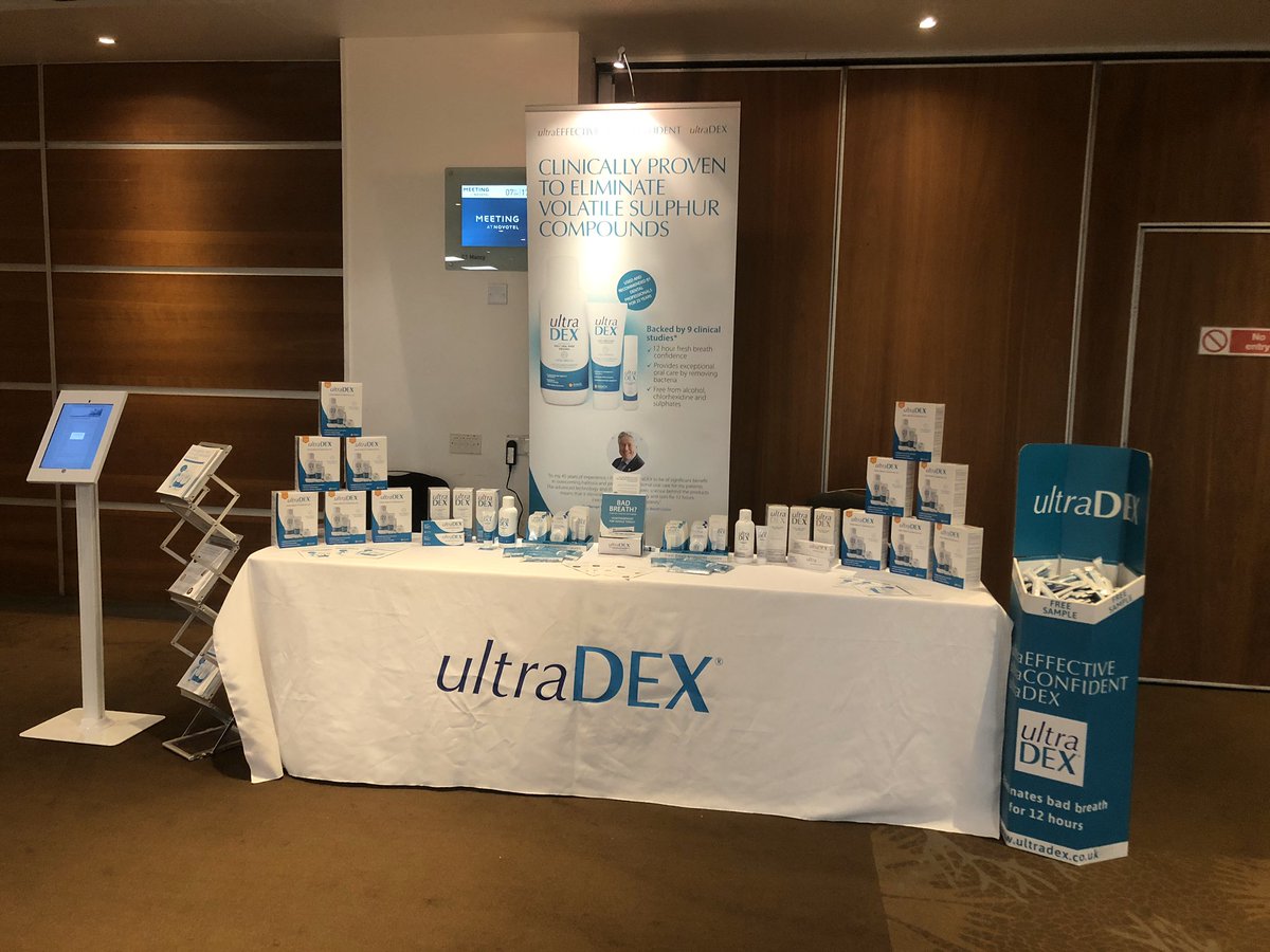 Ultradex's tweet photo. All set and ready for the Enhanced CPD Dentistry Show #fmc #askthedentist Free #ultradex samples at the 12.00 lecture. Come and see us to learn more about this effective product. https://t.co/AROzpYmOim