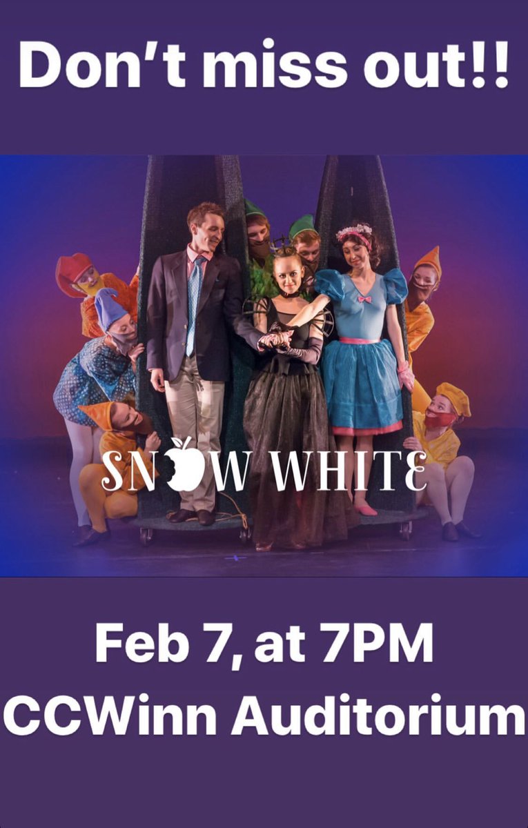 CouncilPass's tweet image. Ballet Austin is coming to EP! 

The Arts Council of EP is presenting a performance of Snow White on Feb. 7, at 7 pm at the Winn Auditorium. 

Ticket prices are $5 for Students &amp;amp; $10 for Adults. 

If you’re interested in purchasing tickets let me know and I will take them to you.