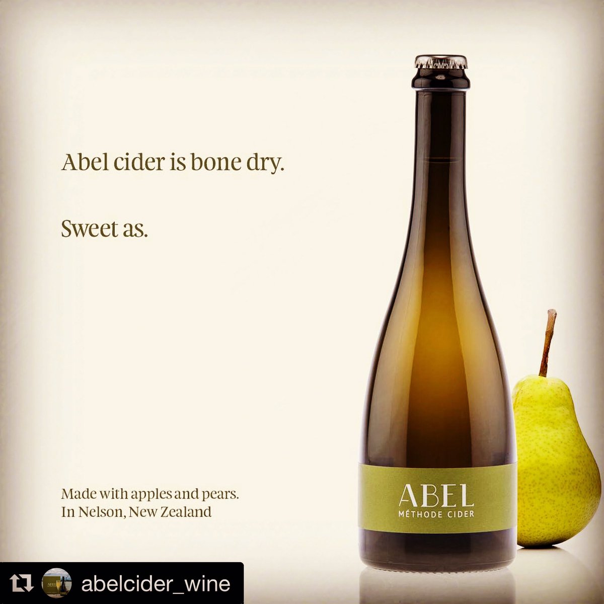 abelcider_wine's tweet photo. Those sickly sweet, sugar filled ciders...we love them! They make our bone dry, sparkling cider look even better ππ πΎπ₯ Crack open a bottle or two of #abelmethodecider this summer βοΈπ
. . . . . .
#dry #refreshing #delicious #cider #nelson #NewZealand https://t.co/wzcJOtQJtF