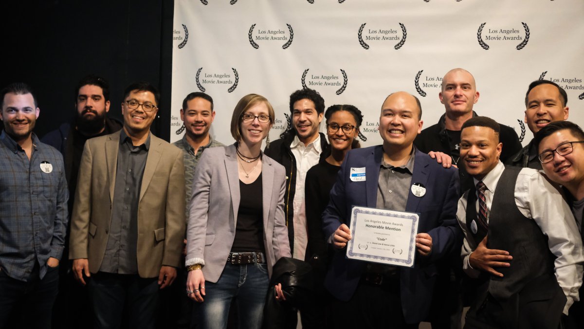 3rdCallProd's tweet photo. Had such a great time at the Los Angeles Movie Awards for the premiere of 'Code', our short film on physician burnout! Stay tuned for festival showings! #CodeShortMovie #3rdCallProductions https://t.co/bGxDEGVRGa